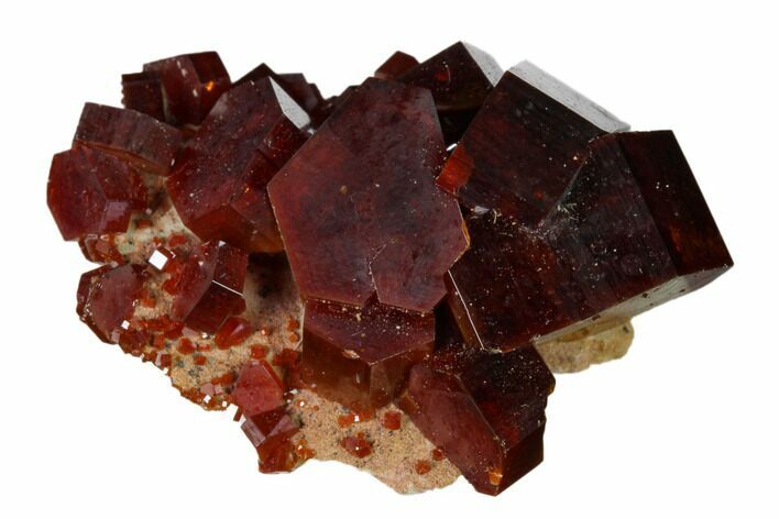 Deep Red Vanadinite Crystal Cluster - Huge Crystals! #157014